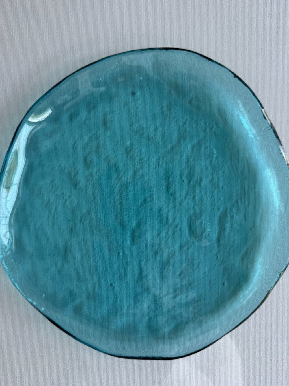 Annieglass Salad/Dessert Plate Trinket Dish Tray 8 in Artisan Organic Textured